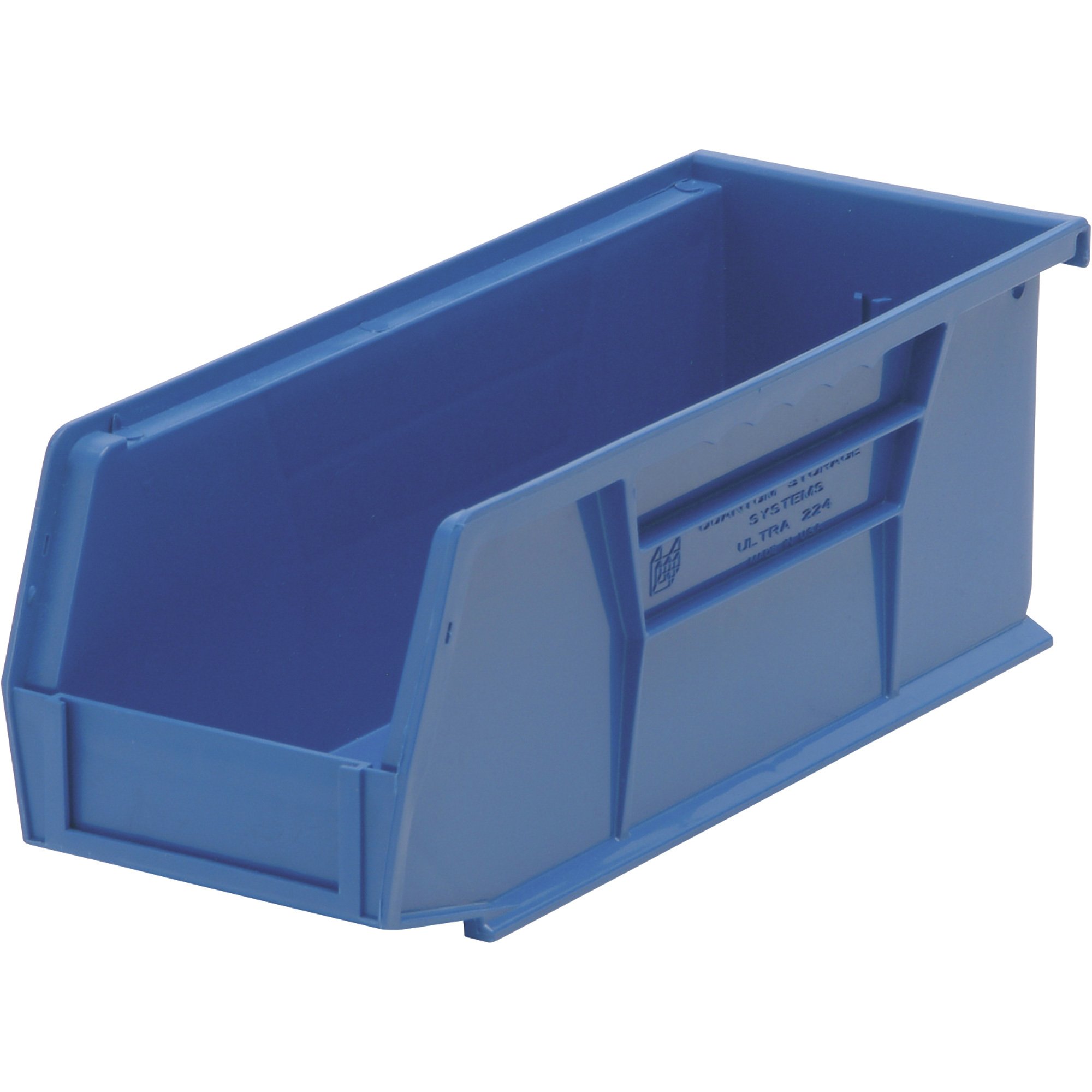 Quantum Storage Heavy Duty Stacking Bins — 10 7/8in. x 4 1/8in. x 4in. Size, Carton of 12
